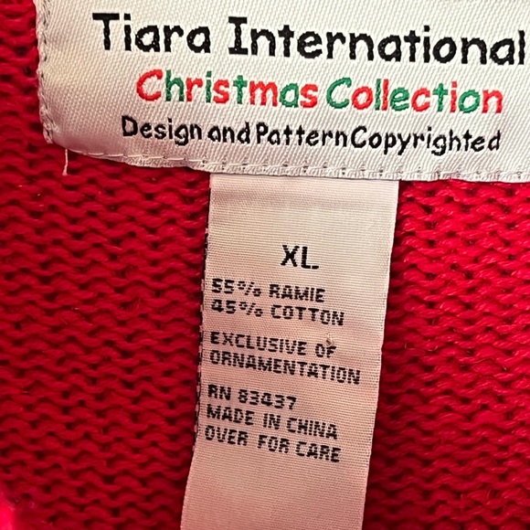 Christmas Sweater Holiday Red Snowman Cardigan - Picture 5 of 9